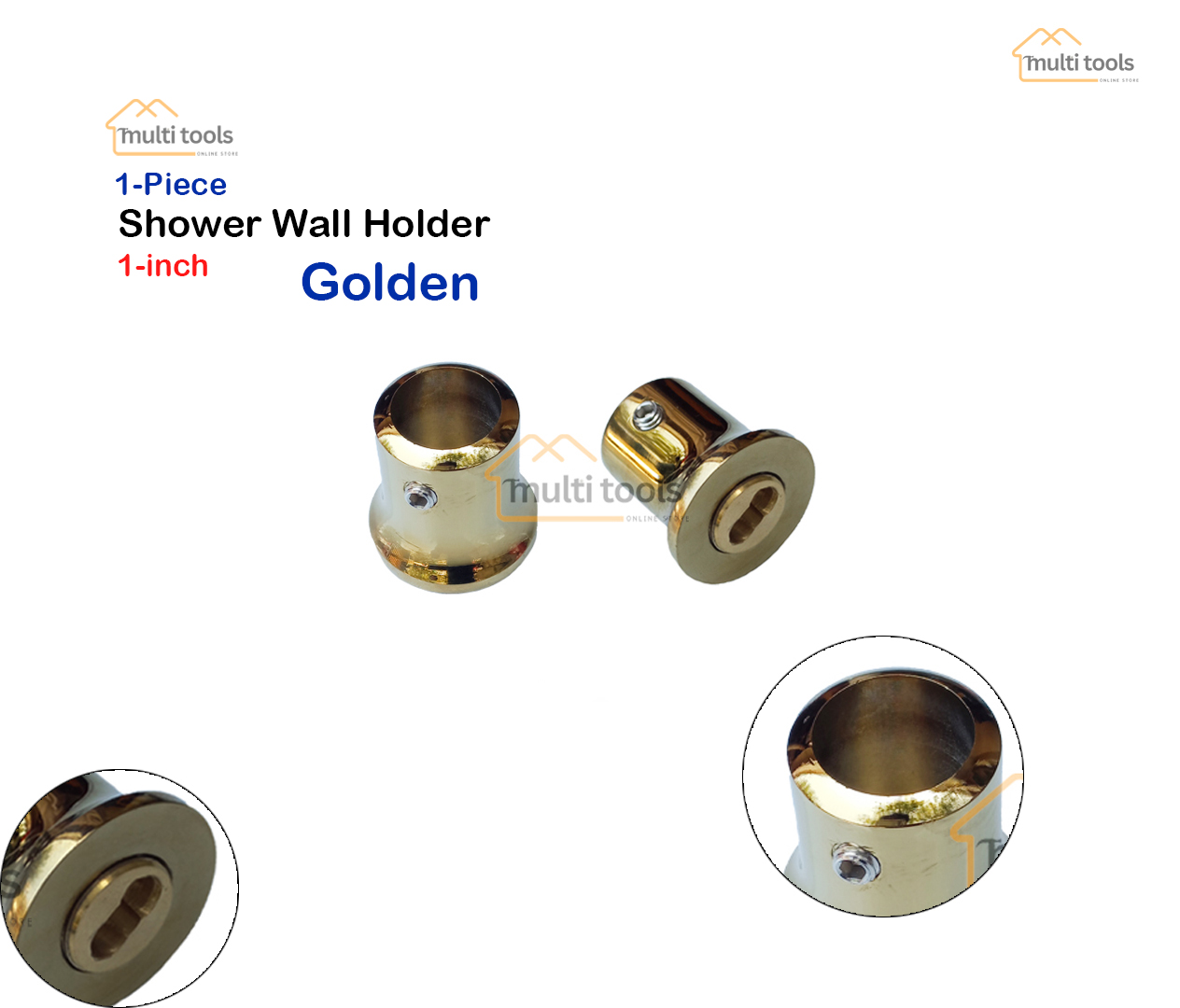 Shower Wall Holder Golden (1 Inch)